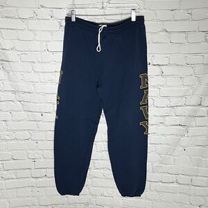 Soffe Navy Blue Track Pants with Yellow Lettering